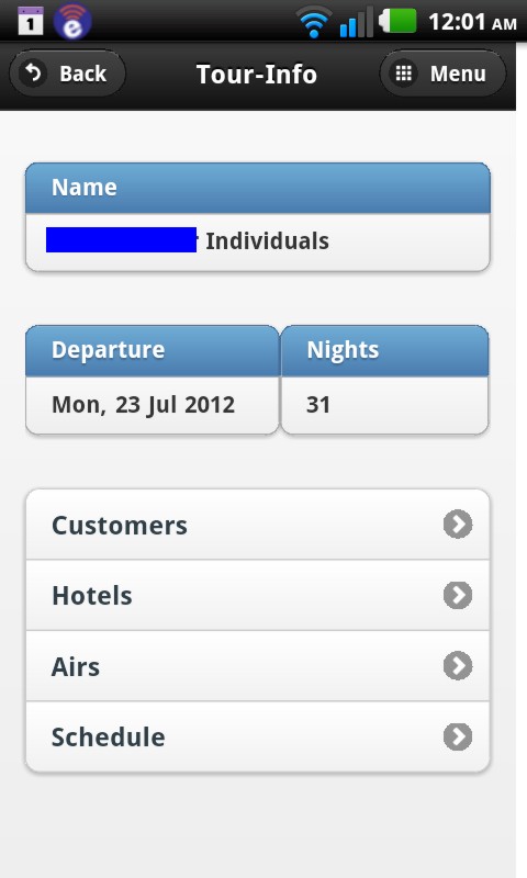 TOURINFOSYS - Mobile Application